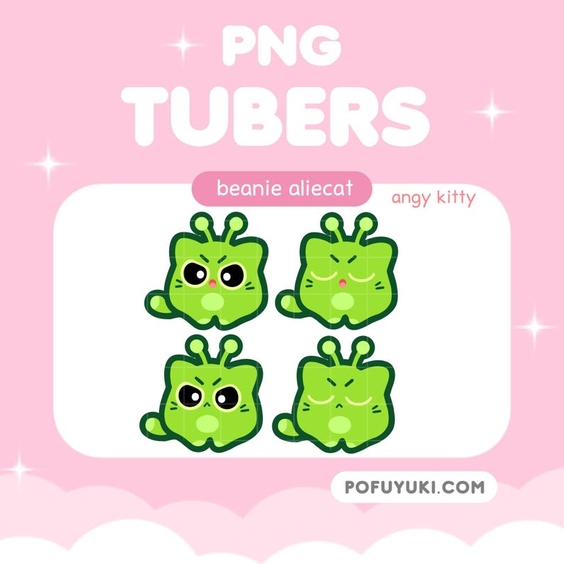 Pngtuber Alien Beanie Cat for Twitch & Youtube Streaming, Chubby Cat ...