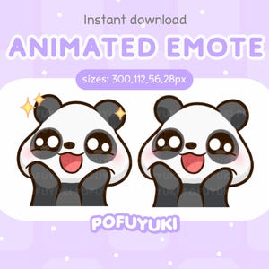 Gesto "Wow" de Panda animado para Twitch y Discord - GIF transparente - Descarga instantánea