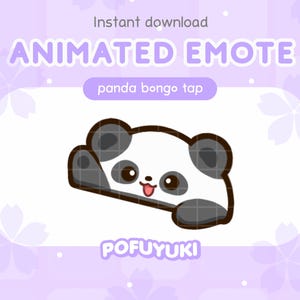 Gesto animado de Bongo con forma de panda y toque transparente. GIF: descarga instantánea