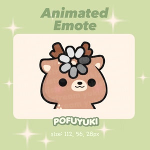 Animated Deer Loading Emote for Twitch, Discord & Youtube, Cute and Silly Deer Chan Emoji, Thinking Buffer Confused Deer Emote