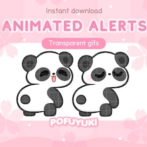Emoticono de alerta animado de panda haciendo twerking