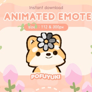 Animated Shiba Inu Loading Emote for Twitch, Discord & Youtube, Cute and Silly Shiba Chan Emoji, Thinking Buffer Confused Shiba Emote