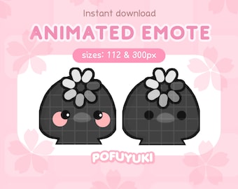 Animated Raven Loading Emote for Twitch, Discord & Youtube, Cute and Silly Crow Chan Emoji, Thinking Buffer Confused Raven Emote