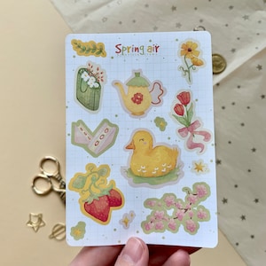 Foglio di adesivi "Primavera" // varie dimensioni // Per scrapbooking, quaderni e diari