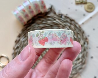 Strawberry washi tape // For scrapbooking, notebooks and journals