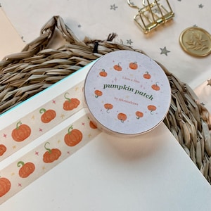 Washitape met pompoenpatch // Voor scrapbooking, notitieboeken en tijdschriften