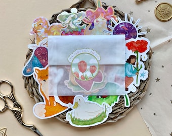 Sticker mysteriezakje // 3 voor de prijs van 2 // Voor scrapbooking, notitieboekjes en dagboeken