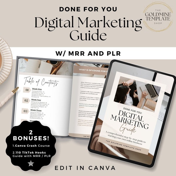 Done for you Digital Marketing Guide with Master Resell Rights (MRR) Done For You ebook Private Label Rights (PLR) DFY Digital Product