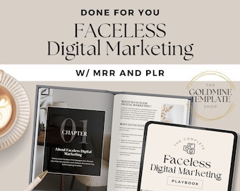 Faceless Digital Marketing Ebook W Master Resell Rights (MRR) and Private Label Rights (PLR) Sell Online Without Showing Your Face, DFY