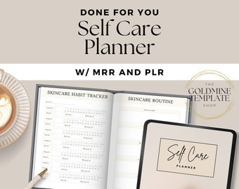 Self-Care Planner Printable Mindfulness Workbook Self-Love Journal Mental Health Worksheet Self-Care with Master Resell Rights and PLR MRR