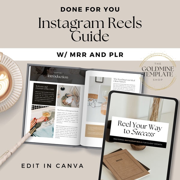 Instagram Reels Guide with Master Resell Rights, reels guide plr, Instagram Reel Growth Guide For Business Owners, Digital Marketing, DFY