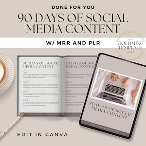 90 dagars guide med innehåll i sociala medier och Master Resell Rights (MRR) och Private Label Rights (PLR) – färdigt för dig
