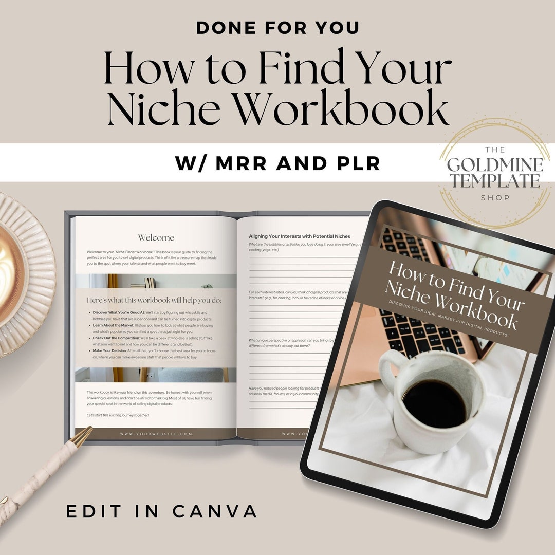 How to Find Your Niche Workbook, Done for You With Master Resell Rights ...