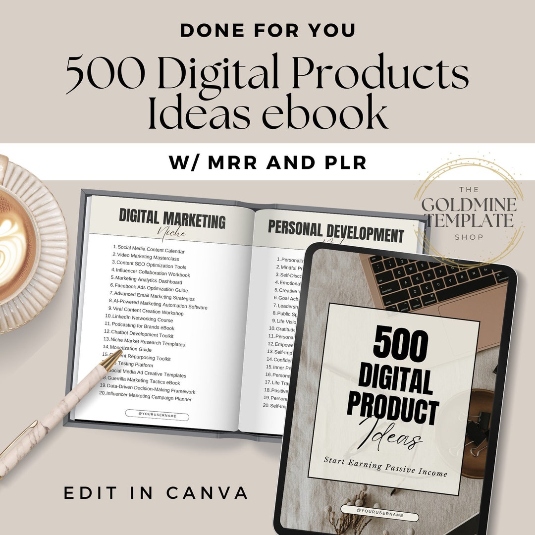 500 Digital Product Ideas for Passive Income MRR Done for You Lead ...