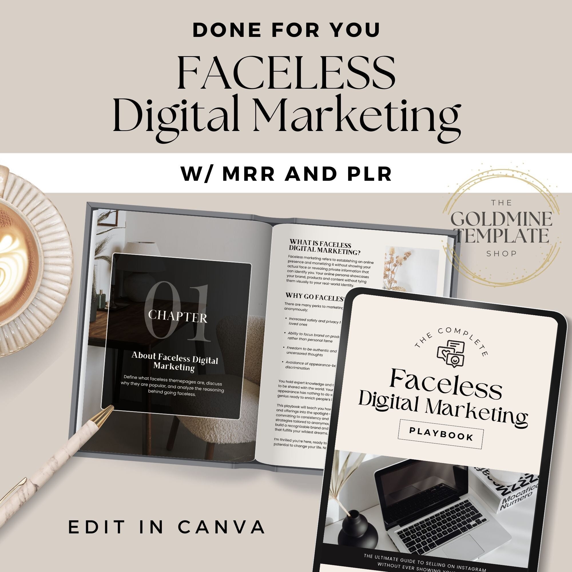 Faceless Digital Marketing Ebook W Master Resell Rights (MRR) and ...