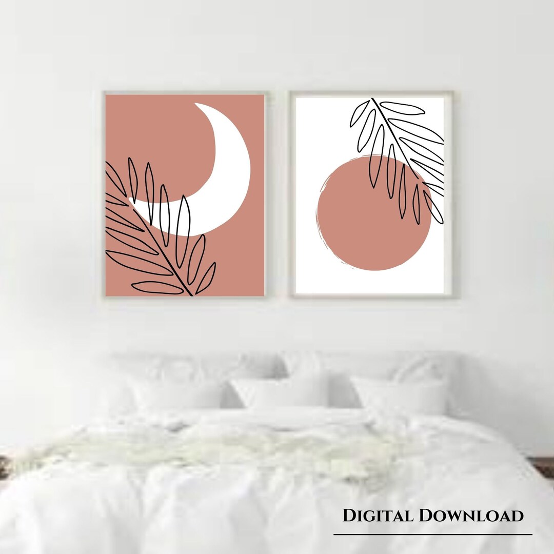 Boho Abstract Wall Art, Boho Wall Art Printable, Digital Download ...