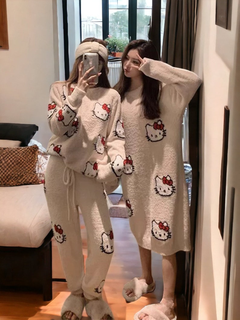 Hello Kitty High Quality Pajamas Dress Cozy Y2kinspired Hello Kitty