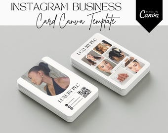 Instagram Business Card Templates, Editable Esthetician Business Card Template, Skincare Template, QR Code Business Card, Small Business