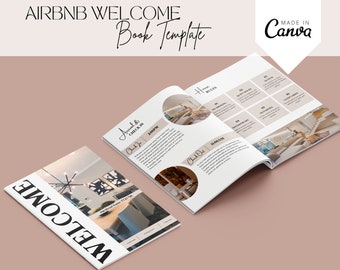 Airbnb Welcome Book Template | House Host Manual Guidebook Template | Real Estate Canva Template | Vacation Rental Template