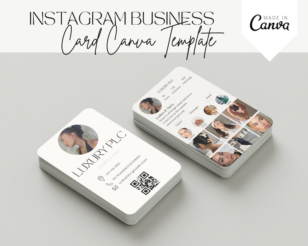 Instagram Business Card Templates Editable Esthetician Business Card