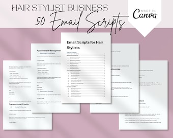 Hairstylist Email Scripts,Email bundle,Marketing Template,Email Campaign,Sales Email,Beauty email,Sale Flyer,Welcome Email,Product Marketing
