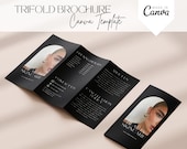 Trifold Brochure Template | Minimalist Esthetician Template Brochure | Beauty Salon Pricelist | Skincare Business Printables