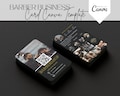2026 Instagram Barbershop Business Card Template, Editable Black Gold Barber Business Canva Card Design, Digital QR Code DIY Calling Card
