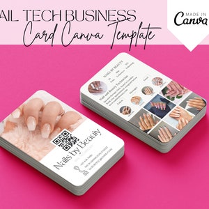 Nagels Visitekaartje Template Visitekaartje Nagel Visitekaartje Nail Tech-sjabloon Nagelsalon-kaartsjabloon Lash Tech-visitekaartje