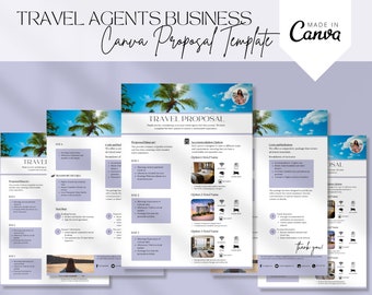 Travel agent proposal template Travel advisor marketing forms New client forms Small business marketing kit Digital download editable
