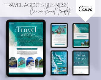 Travel agent email templates newsletter templates travel advisor small business travel marketing email marketing travel business, canva