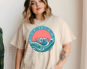 Even the Wind and Waves Obey Him - SVG, Christian summer beach design, ocean waves, Jesus Sublimation artwork, FAITH Bible Verse Ocean PNG