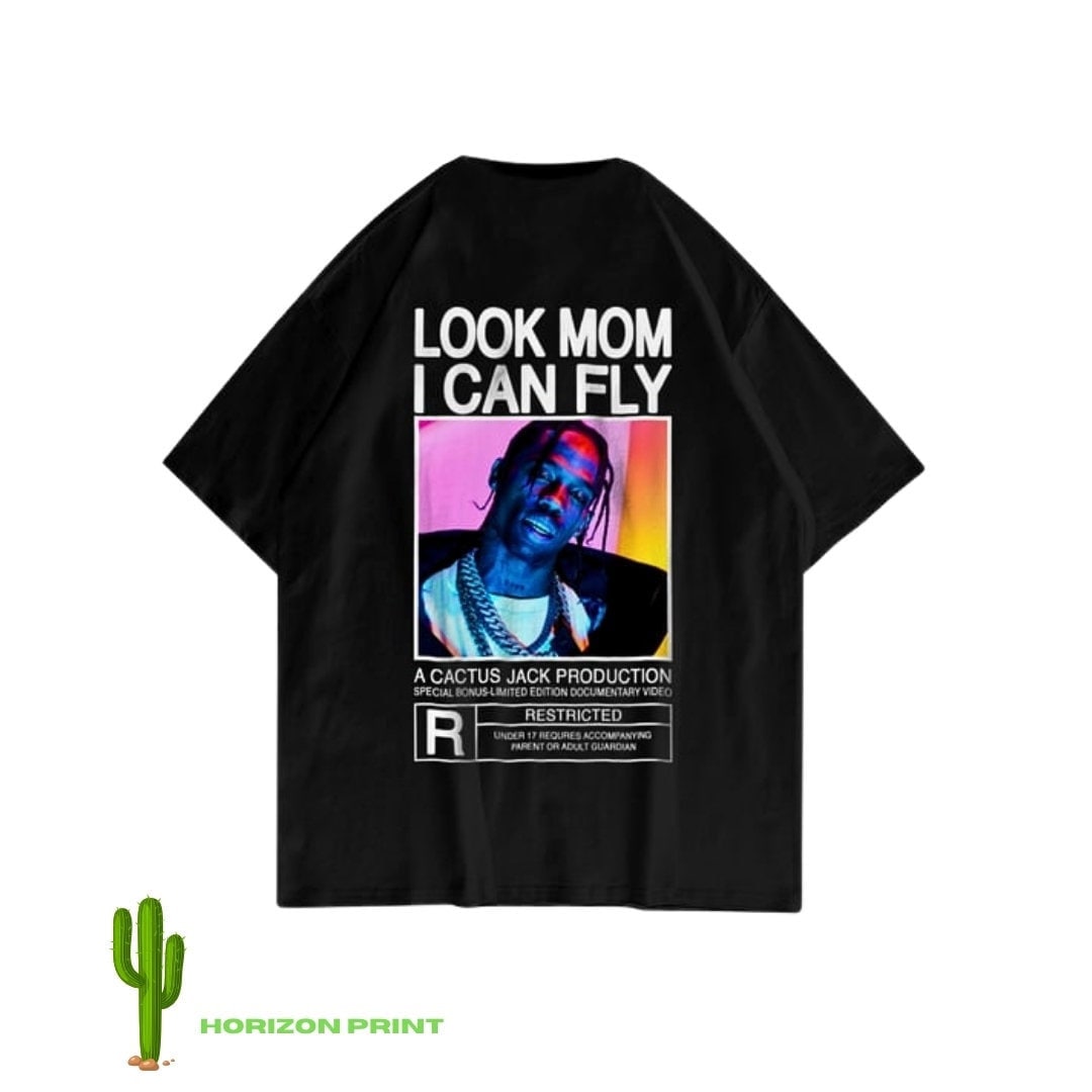 Travis Scott T-shirt , Oversize Hip Hop T-shirt, Print Tee