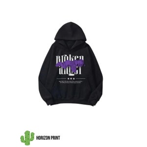 Sudadera con capucha Broken Angel, sudadera con capucha, sudadera con capucha Hip Hop, sudadera de gran tamaño, sudadera con capucha unisex, sudadera con capucha de diseñador de impresión