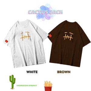 Travis Scott T-Shirt , Oversize Hip Hop T-Shirt, Print Tee, Patato Cactus Jack Tshirt