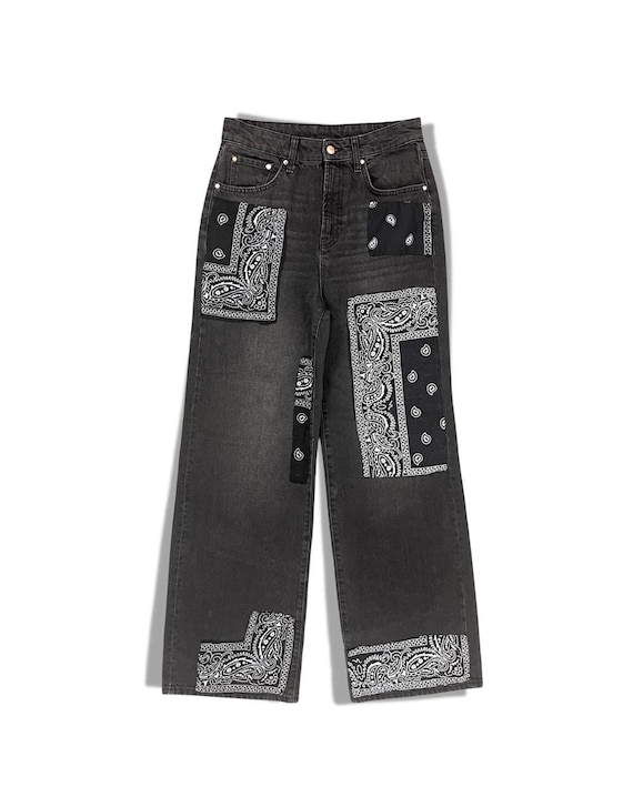 Baggy Fit Bandanna Jean, Special Baggy, Bandanna Patched Baggy Fit Bandanna Jean, Special Baggy, Bandanna Patched