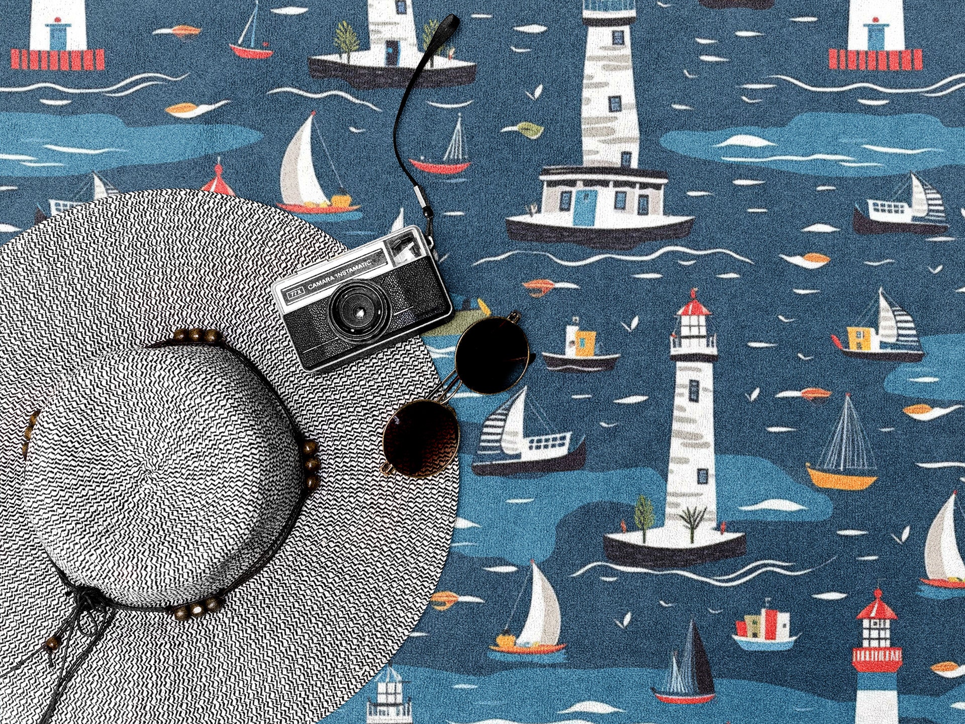 Set of Lighthouse Seamless Digital Patterns | Instant Download ...