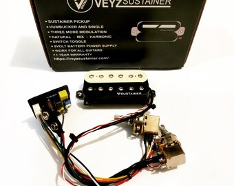 Veyz Sustainer Humbucker Natural Design - Push Pull Version | In Styles Of Sustainiac Stealth Pro & Fernandes Sustainer