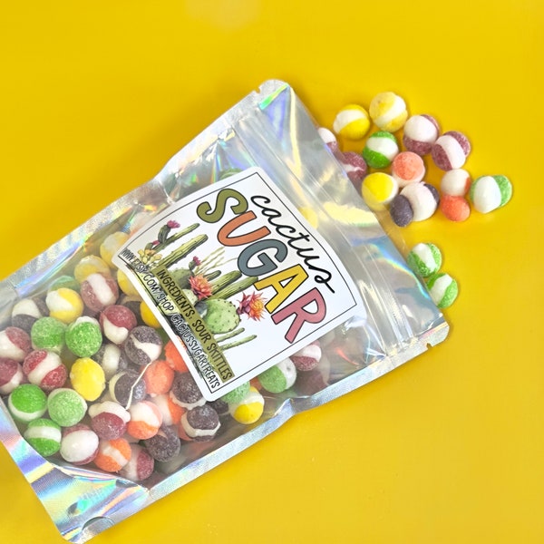 sour rainbow candy - freeze dried candy - freeze dried treats - freeze dried snacks - freeze dried food - party favors - sour candy