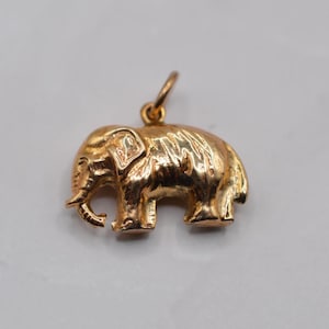 1980s Vintage 9ct Gold Elephant Charm
