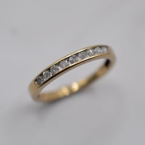 9ct Gold 0.25ct Diamond Half-Eternity Ring, UK Size N (US Size 6 3/4)