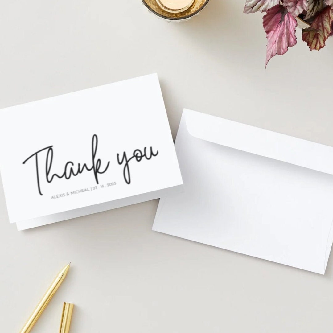 Thank You Card | Modern Card | Minimalist Card - Etsy