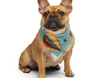 Summer Fun Bandana, Herren, Damen, Unisex, Hunde Accessoire, Haarbedeckung, Kopfschutz, Sonnenpflege, haustierfreundlich, Heißluftballons, Regenbogen