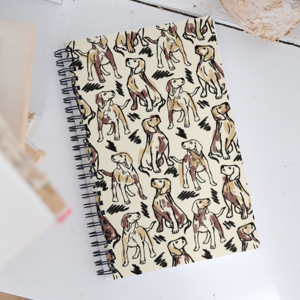 Dog Spiral Notebook, Journal, Writing, Doggie Design, Soft Cover, School Supplies, Note Taker, Dog Lover, Diary