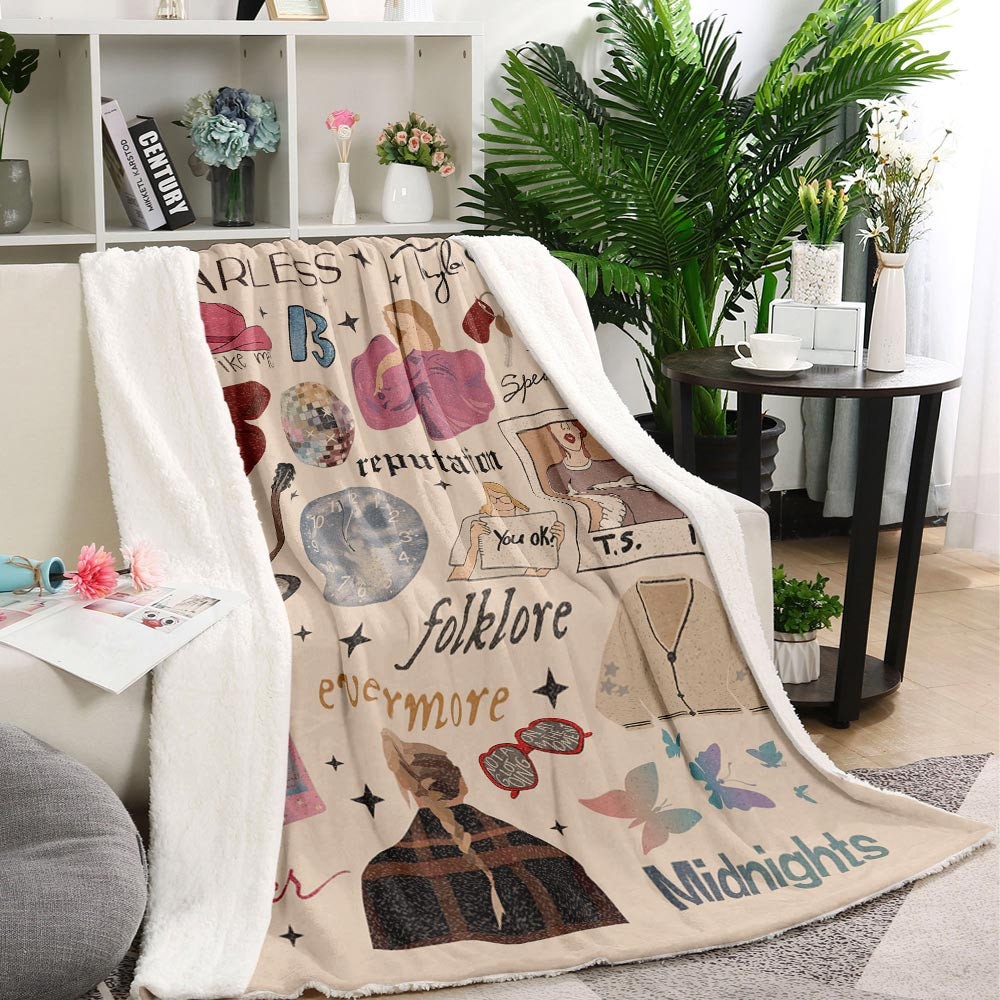 Discover Taylor Eras Tour taylor version Blanket, Eras Tour Fleece Blanket, Taylor Quilt, Christmas Gift For Her, Birthday Merch Midnight 1989 Red PTP 1810