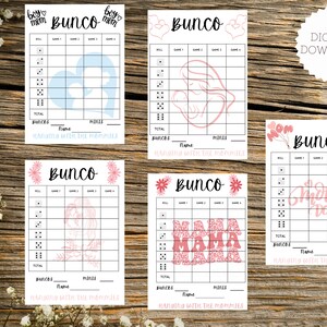 MAMA Bunco Score Cards - Mom's Bunco Party Essentials - Jogo do Dia das Mães - MAMA Theme - Perfeito para eventos Mommies Bunco