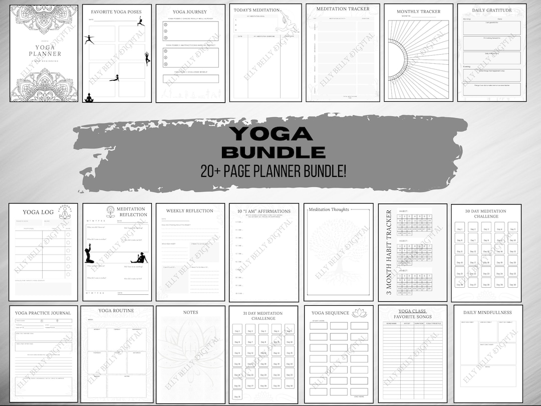 Yoga Journal and Mindfulness Tracker, Meditation, Affirmations, Weight Loss, Habit and Fitness ...