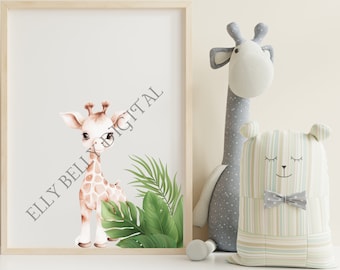 Safari Tier Drucke, Kinderzimmer Wandkunst 6er Set (Digitaler Download)