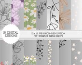 Fairy Images for Scrapbooking, Seamless Patterns, Seamless Backdrops, Scrapbook Pages, Digital Paper, Flower, Flowers