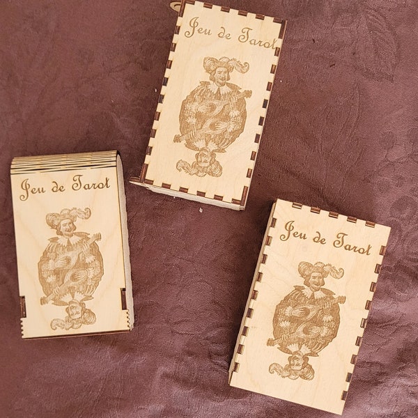 Boite rangement jeu de tarot personnalisée