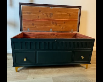 Dark Green Chest, Coffee Table, Entry way Bench, Hope chest (FREE SHIPPING see description)